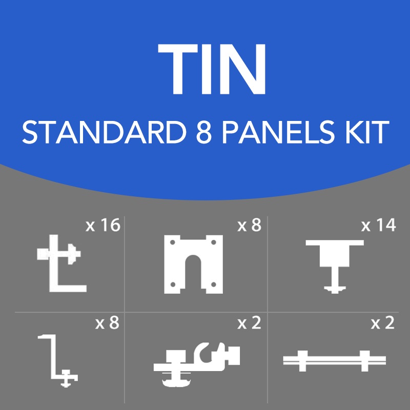 Titan Solar 8 Panels Tin Kit Black