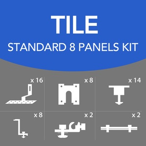 Titan Solar 8 Panels Tile Kit Black 