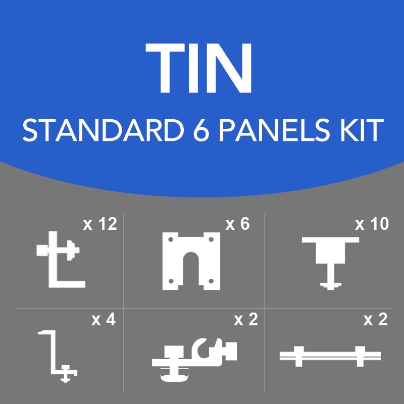 Titan Solar 6 Panels Tin Kit Black