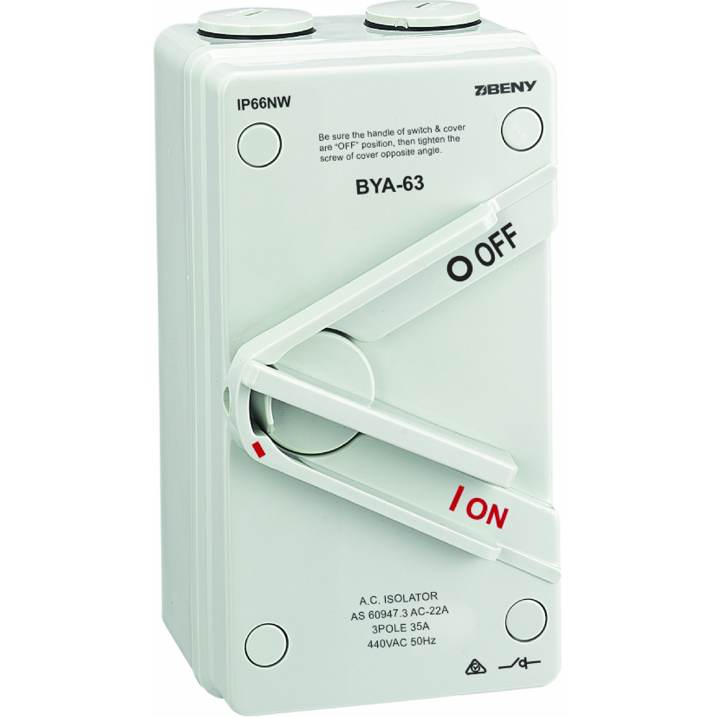 ZJBENY AC Isolator 35A 1 Pole (BYA-63)